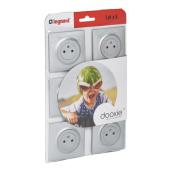  Lot de 6 prises de courant 2P+ 