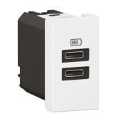  CHARGEUR 1 MODULE 2 PRISES USB 