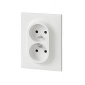  Double prise 2P+T compacte mon 