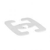  Pied blanc pour colonnettes 1 