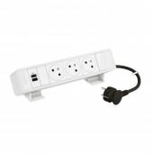  Bloc Bureau 3x2P+T F/B + USB A 