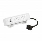  Bloc Bureau 2x2P+T F/B + USB C 
