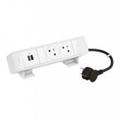  Bloc Bureau 2x2P+T F/B USB 45W 