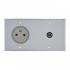  Prise 2P+T 16A 250V + Prise TV 
