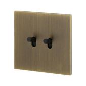  Double Poussoir - Epure Bronze 