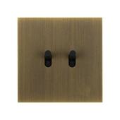  Double Poussoir - Epure Bronze 