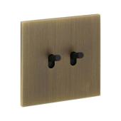  Double Poussoir - Epure Bronze 