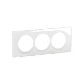  Plaque 3 postes Blanc Emaill� 