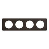  Plaque C�liane 4 postes - Noir 