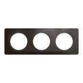  Plaque C�liane 3 postes - Noir 
