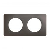  Plaque C�liane 2 postes - Gris 