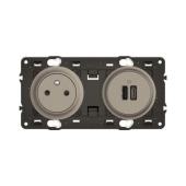  Prise 2P+T et USB A+C 20W pr�c 