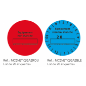  JEU DE 20 ETIQUETTES ROUGES 