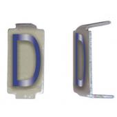  LOT 25 LETTRES D 6X11 ALU IVOI 