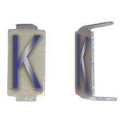  LOT 25 LETTRES K 6X11 ALU IVOI 