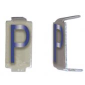  LOT 25 LETTRES P 6X11 ALU IVOI 