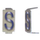  LOT 25 LETTRES S 6X11 ALU IVOI 