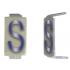  LOT 25 LETTRES S 6X11 ALU IVOI 