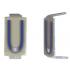  LOT 25 LETTRES U 6X11 ALU IVOI 