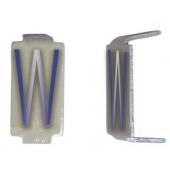  LOT 25 LETTRES W 6X11 ALU IVOI 