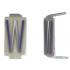  LOT 25 LETTRES W 6X11 ALU IVOI 