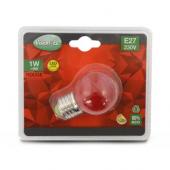  LED 1W BULB E27 ROUGE 