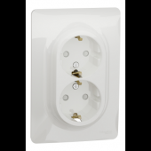  Unica - prise double 2P+T pour 