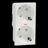  Unica - prise double lum 2P+T 