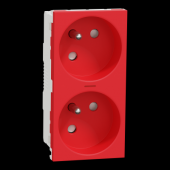  Unica - prise double lum 2P+T 