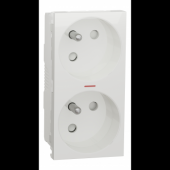  Unica - prise double lum 2P+T 