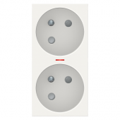  Unica - prise double lum 2P+T 