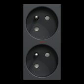  Unica - prise double lum 2P+T 