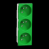  Unica - prise triple 2P+T - FR 
