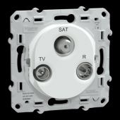  Ovalis - prise TV-R-SAT - Blan 