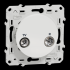  Odace - prise TV/FM - blanc - 