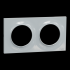  Odace Styl - plaque 2 postes h 