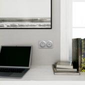  Odace Styl - plaque 2 postes h 