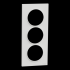  Odace Styl -  plaque 3 postes 