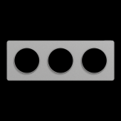 Odace Touch -  plaque 3 postes 