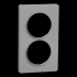  Odace Touch -  plaque 2 postes 