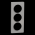  Odace Touch - plaque 3 postes 