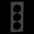  Odace Styl -  plaque 3 postes 