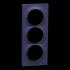  Odace Styl -  plaque 3 postes 