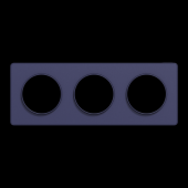  Odace Touch -  plaque 3 postes 