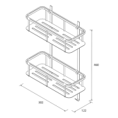  Porte-savon double rectangulai 