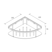  Porte-savon d'angle rectangula 