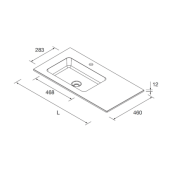  Vasque sur mesure NAILA 1801/2 