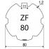  Roue+couronne LT60 - zf80 x1 