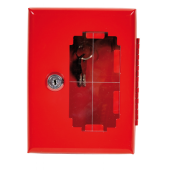  Boite Rouge vitr� en acier pou 