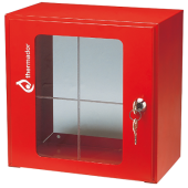  Boitier Rouge vitr� en acier 4 